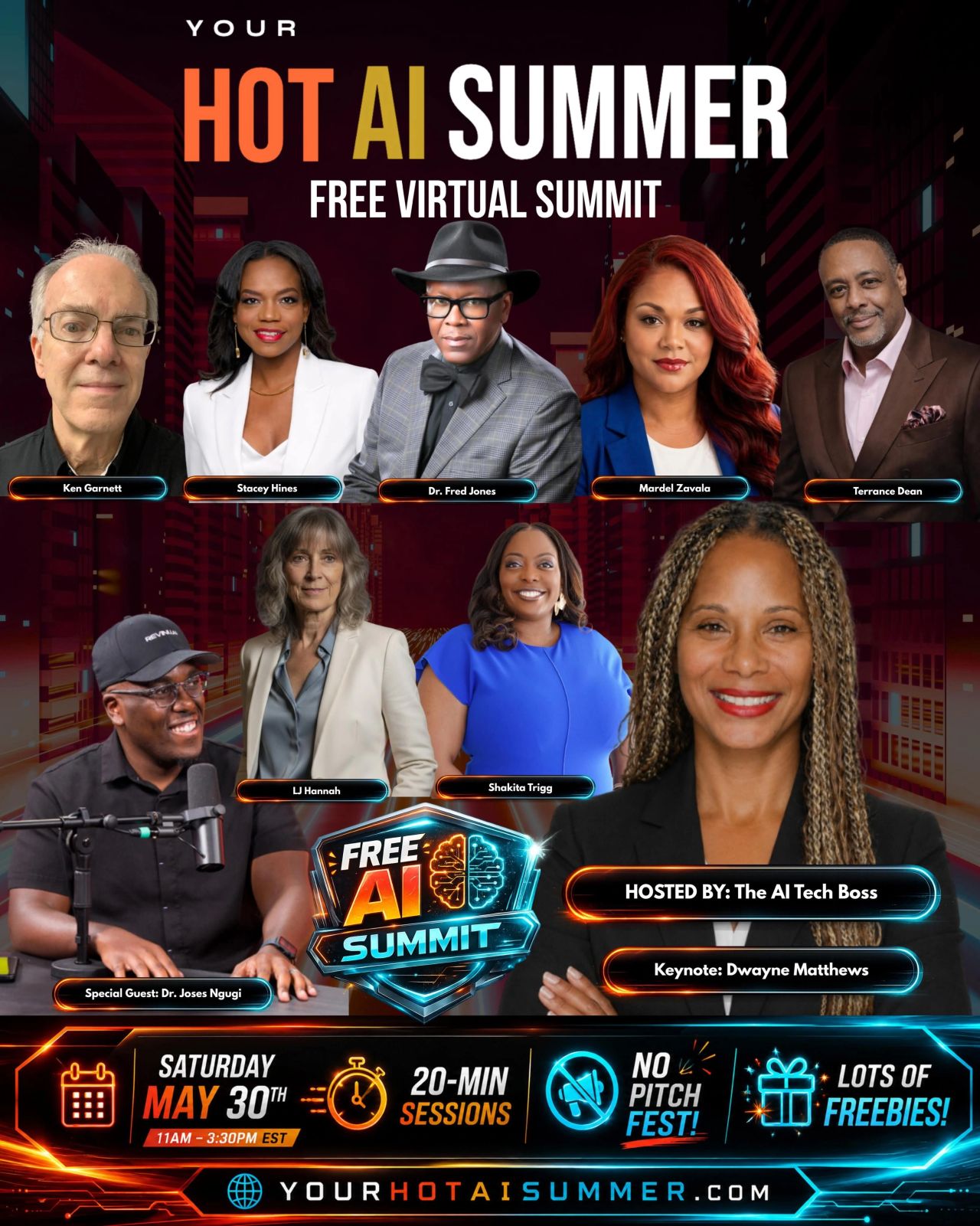 Your Hot AI Summer free virtual summit speaker lineup featuring Shakita Trigg, May 30